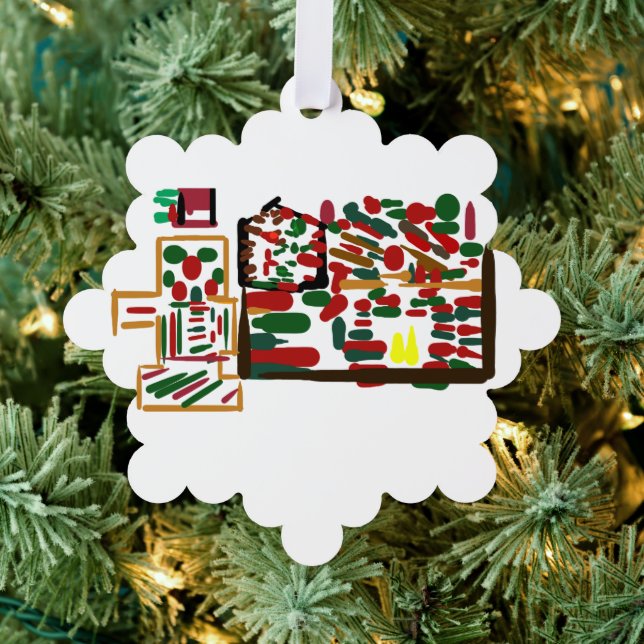 Gingerbread Man Christmassy Ornament Karte (Insitu (Baum))