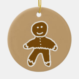 Gingerbread Man Circle Ornament