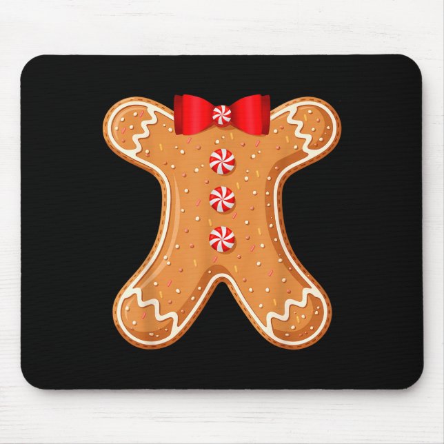 Gingerbread Man Cookie Costume Adult Kids Men Wome Mousepad (Vorne)