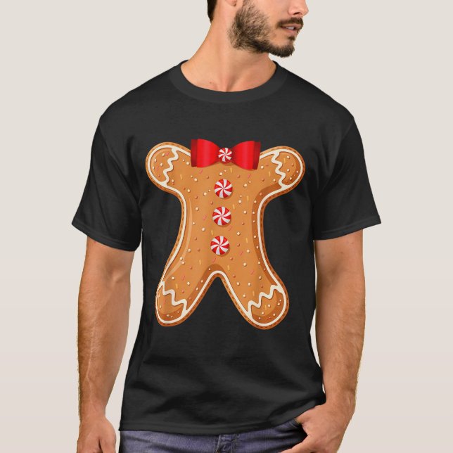 Gingerbread Man Cookie Costume Adult Kids Men Wome T-Shirt (Vorderseite)