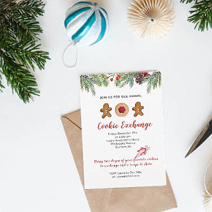 Gingerbread man Cookie Exchange Party Einladung