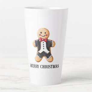 Gingerbread Man Cookie in Tuxedo Milchtasse