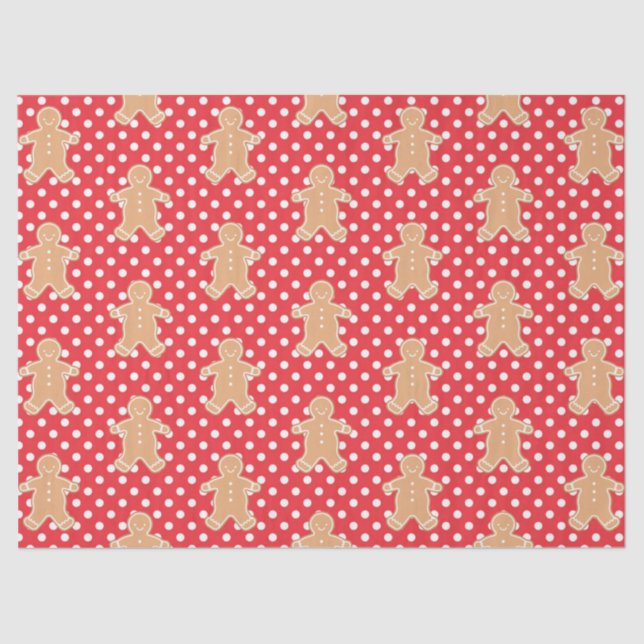 Gingerbread Man Cookie Seidenpapier (Vorderseite)