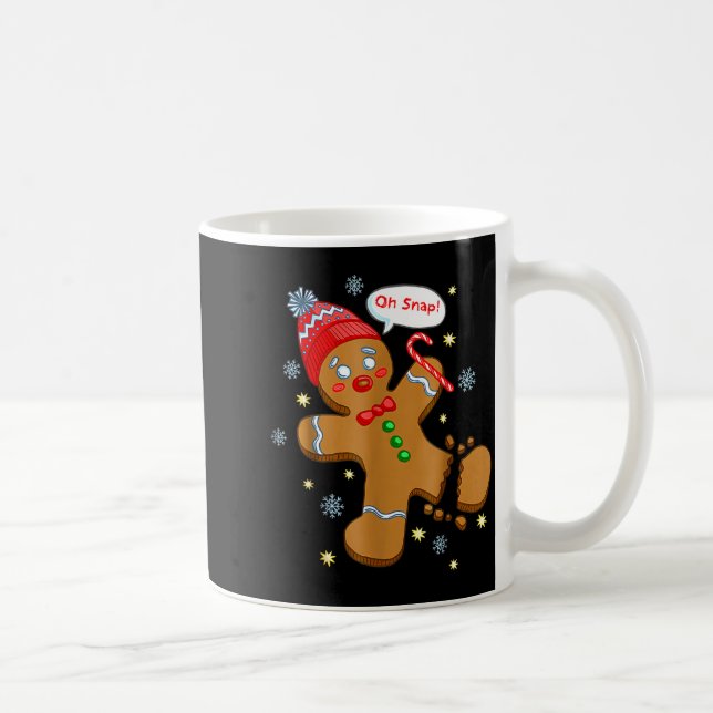 Gingerbread Man Cookie Ugly Sweater Oh Snap Christ Kaffeetasse (Rechts)