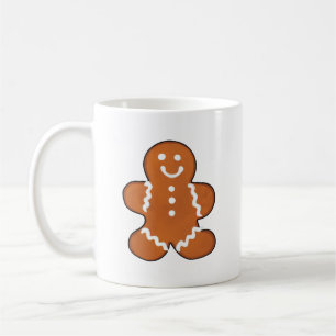 Gingerbread Man Cookie Weihnachtsfeiertag Cartoon Kaffeetasse