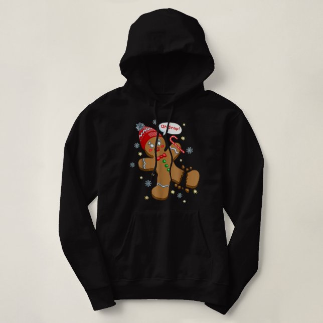 Gingerbread Man Cookie X Mas Oh Snap Funny Niedlic Hoodie (Design vorne)