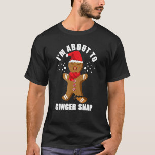 Gingerbread Man Cookie XMas Im Begriff, Fingerfang T-Shirt