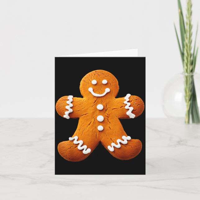 Gingerbread Man Costume Funny Halloween Christmas  Karte (Vorderseite)