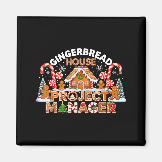 Gingerbread Man Costume, Gingerbread House Project Magnet (Vorne)