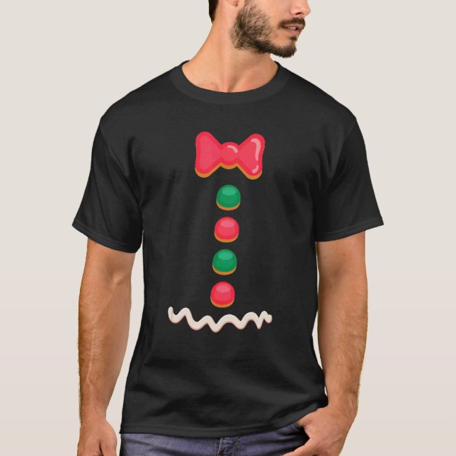 Gingerbread Man Costume Halloween T-Shirt (Vorderseite)