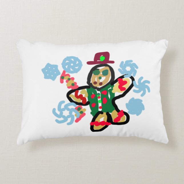 Gingerbread man dance dekokissen (Vorderseite)