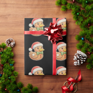Gingerbread Man Duck Christmas Xmas Holiday Geschenkpapier