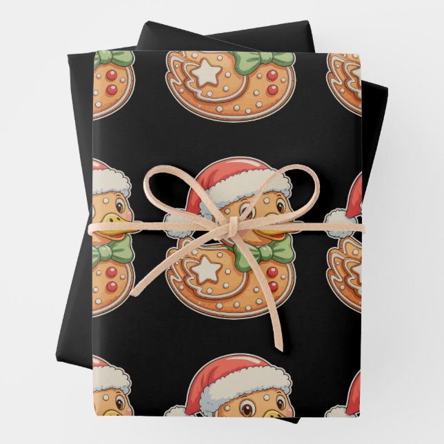Gingerbread Man Duck Christmas Xmas Holiday Geschenkpapier Set (Beispiel)