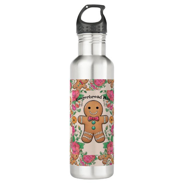 Gingerbread Man Edelstahlflasche (Vorderseite)