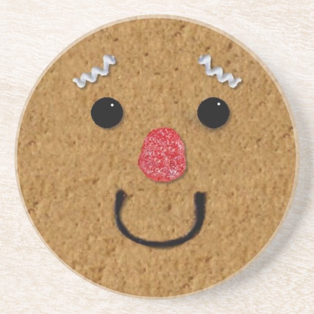 Gingerbread Man Face Untersetzer (Vorne)