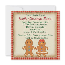 Gingerbread Man Family Christmas Party
