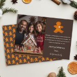 Gingerbread Man Festive Minimal 1 Foto Weihnachten<br><div class="desc">Diese einfache,  klassische,  handgezeichnete Fingerbread Mann Foto-Urlaubskarte in brauner Farbe ist ein süßer Weg,  um Ihre Weihnachtsfeiertage Grüße zu schicken.</div>
