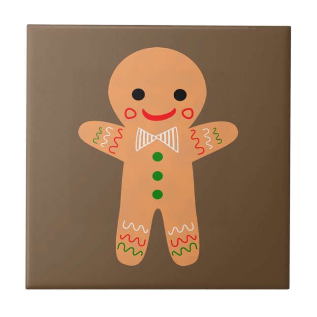 Gingerbread Man Fliese (Vorderseite)