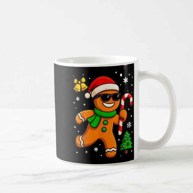 Gingerbread Man Funny Christmas Cookie Costume Bak Kaffeetasse (Rechts)