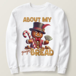 Gingerbread Man Funny Red Christmas Sweatshirt