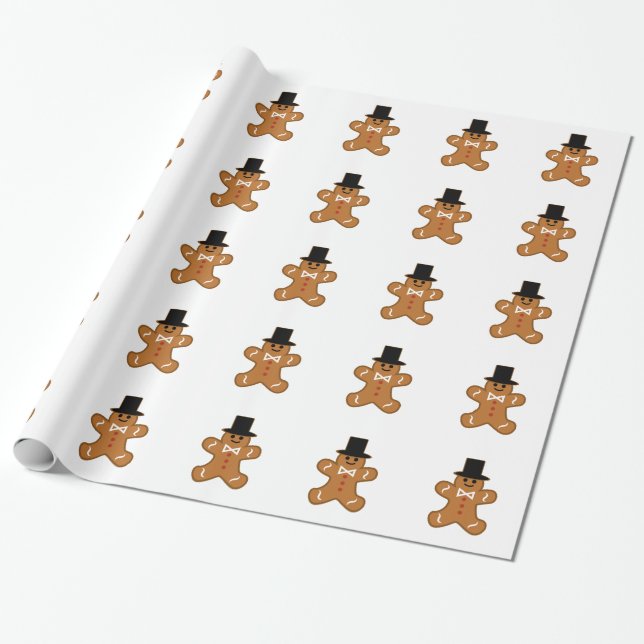 Gingerbread Man Geschenkpapier (Ungerollt)