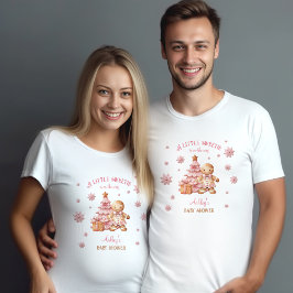 Gingerbread Man Girl Pink Weihnachtsdusche T-Shirt