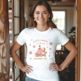 Gingerbread Man Girl Weihnachtsankündigung T-Shirt