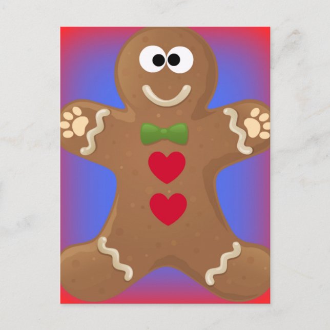 Gingerbread Man Goo Goo Eyes Postkarte (Vorderseite)