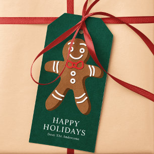 Gingerbread Man Green Christmas Geschenkanhänger