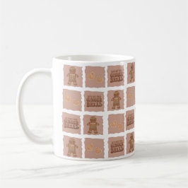 Gingerbread Man & Hearts Holiday Mug Design Kaffeetasse