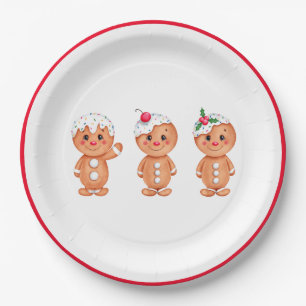 Gingerbread Man Holiday Festliche Weihnachten Sais Pappteller