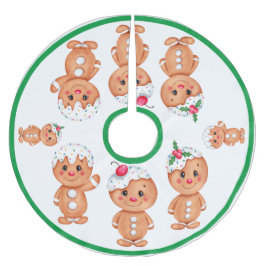 Gingerbread Man Holiday Festliche Weihnachten Sais Polyester Weihnachtsbaumdecke