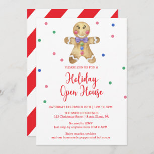 Gingerbread man - Holiday Open House Einladung