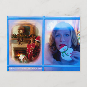 GINGERBREAD MAN Holiday Postcard Feiertagspostkarte