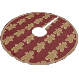 Gingerbread Man Holiday Weihnachten Niedlich Polyester Weihnachtsbaumdecke