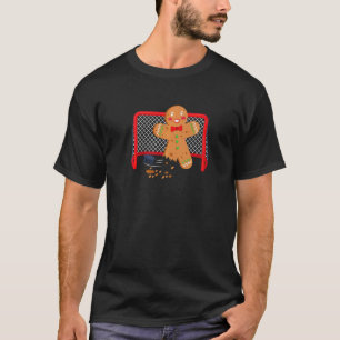 Gingerbread Man Ice Hockey Weihnachten T-Shirt