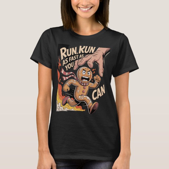 Gingerbread Man Jagd T-Shirt (Vorderseite)