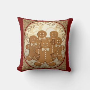 Gingerbread Man Kekse Weihnachten Jugendstil Kissen