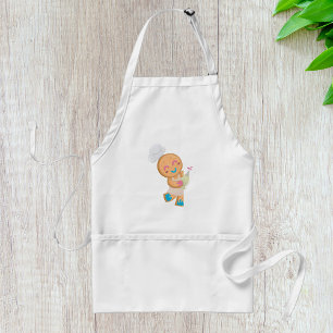 Gingerbread Man Koch mit Spritzbeutel Schürze