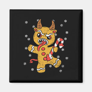 Gingerbread Man Krampus Weihnachts Pajama Weihnach Magnet