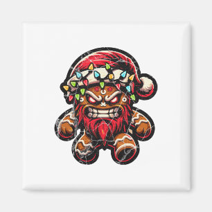Gingerbread Man Krampus Weihnachts Pajama Weihnach Magnet