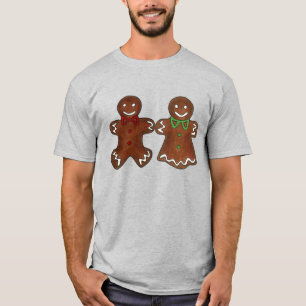 Gingerbread Man Lady Weihnachtskekse Couple T-Shirt