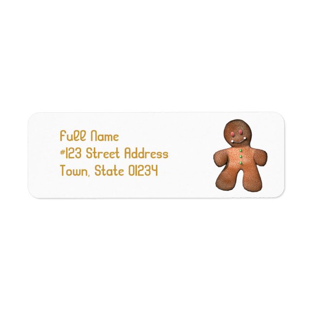 Gingerbread Man Mailing Labels (Vorne)