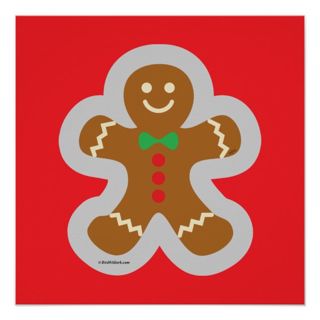 Gingerbread Man Making The Angel In The Snow Poster (Vorderseite)