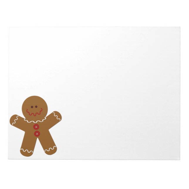 Gingerbread Man Notizblock (Vorderseite)