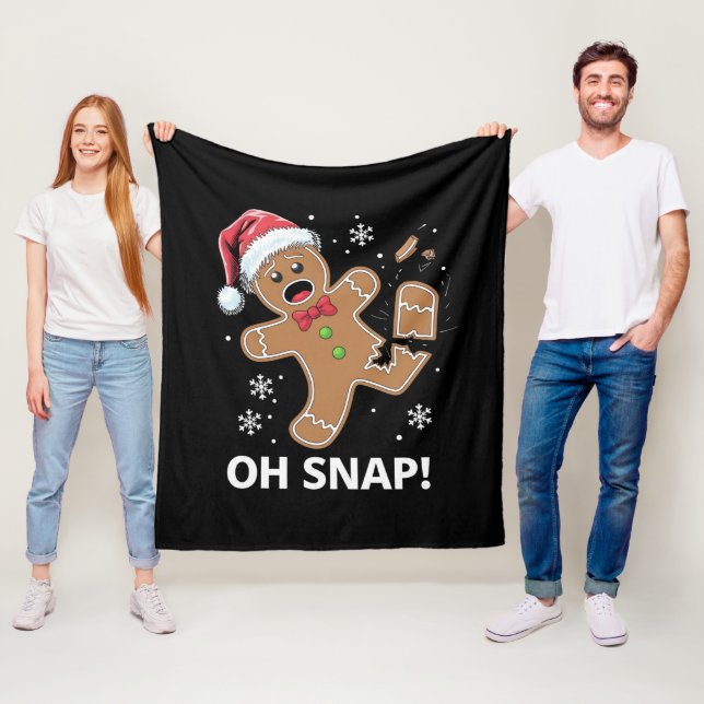 Gingerbread Man Oh Snap Weihnachtskeks Fleecedecke (Beispiel)