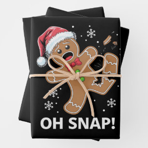 Gingerbread Man Oh Snap Weihnachtskeks Geschenkpapier Set