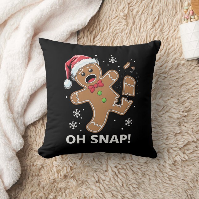 Gingerbread Man Oh Snap Weihnachtskeks Kissen (Decke)