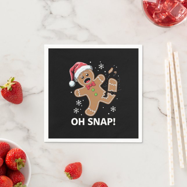 Gingerbread Man Oh Snap Weihnachtskeks Serviette (Beispiel)