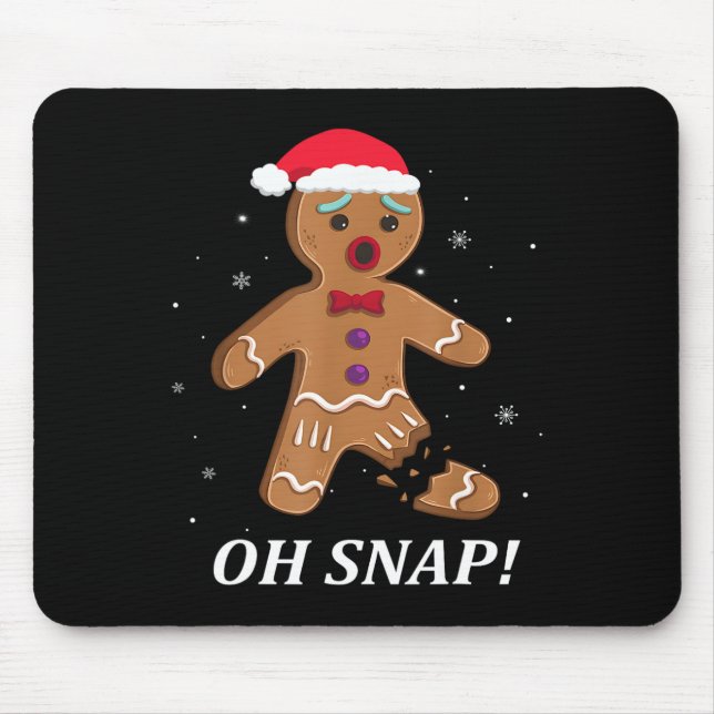 Gingerbread Man Oh Snap Weihnachtskochtopf Kostüm  Mousepad (Vorne)